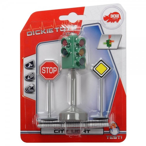 Set Dickie Toys Semafor City Light cu 2 semne rutiere image 1