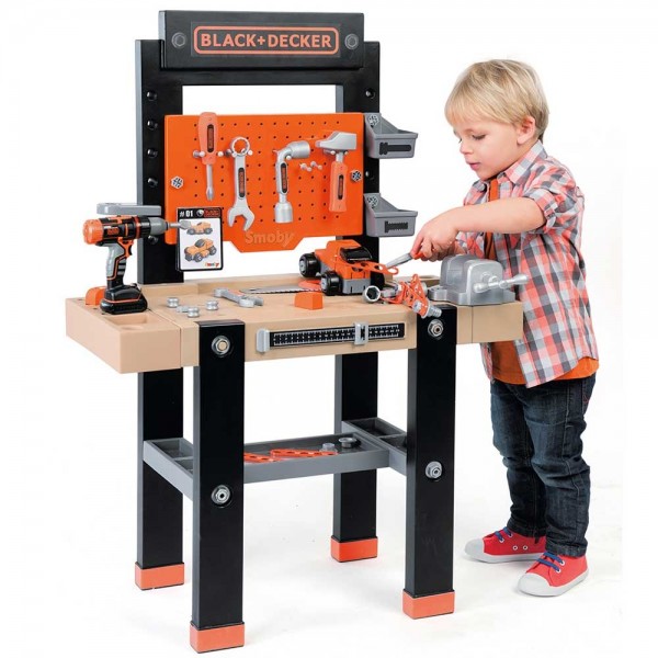 Atelier Smoby Black & Decker Bricolo Center cu accesorii image 9