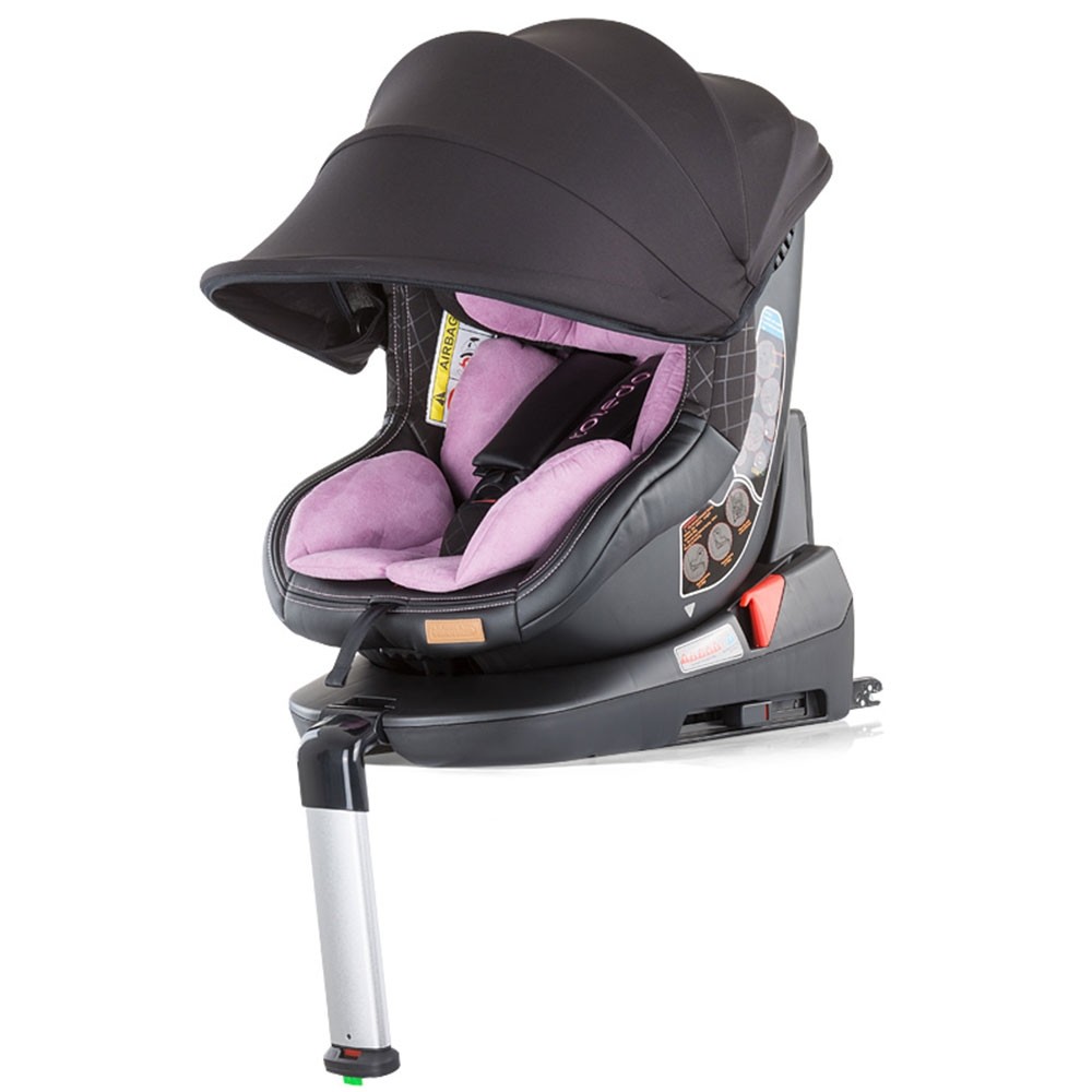 Scaun auto Chipolino Toledo 0-18 kg rose cu sistem Isofix si sezut rotativ image 2