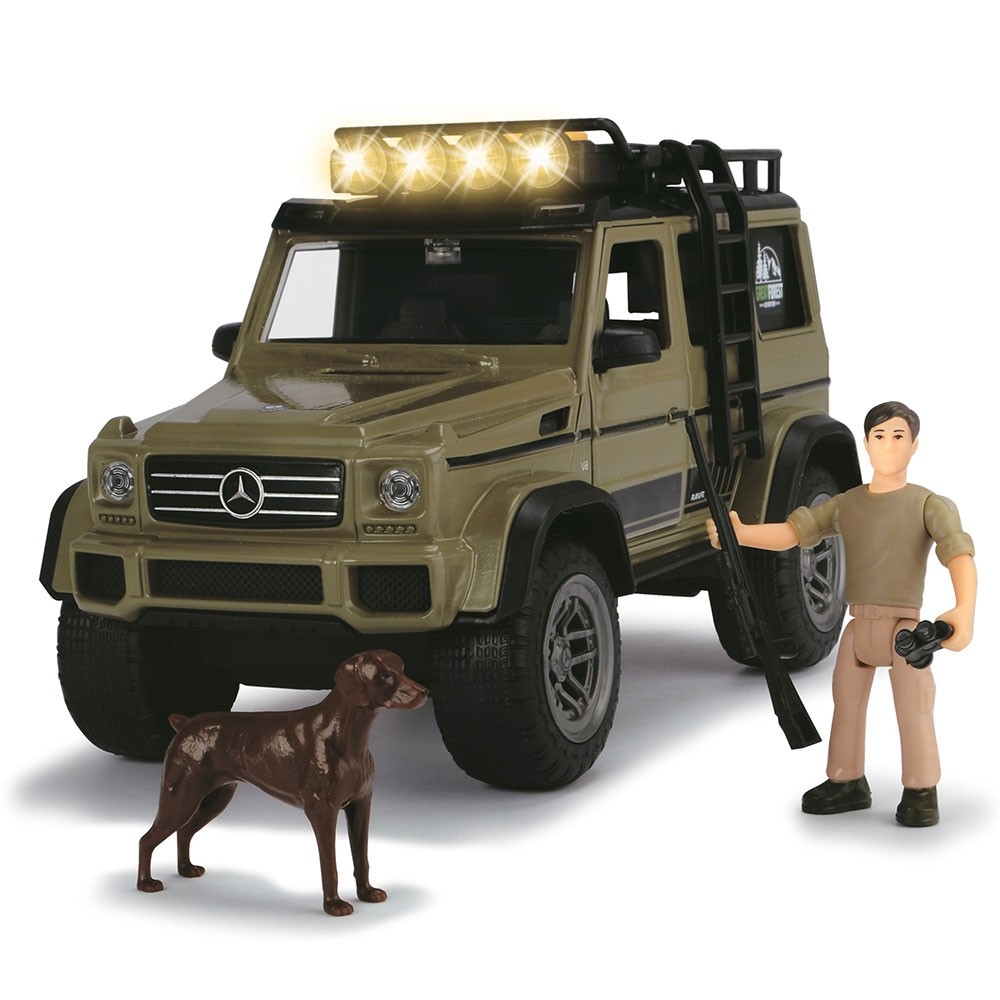 Masina Dickie Toys Playlife Ranger Set cu masina Mercedes-Benz AMG 500 4x4, figurina si accesorii image 2