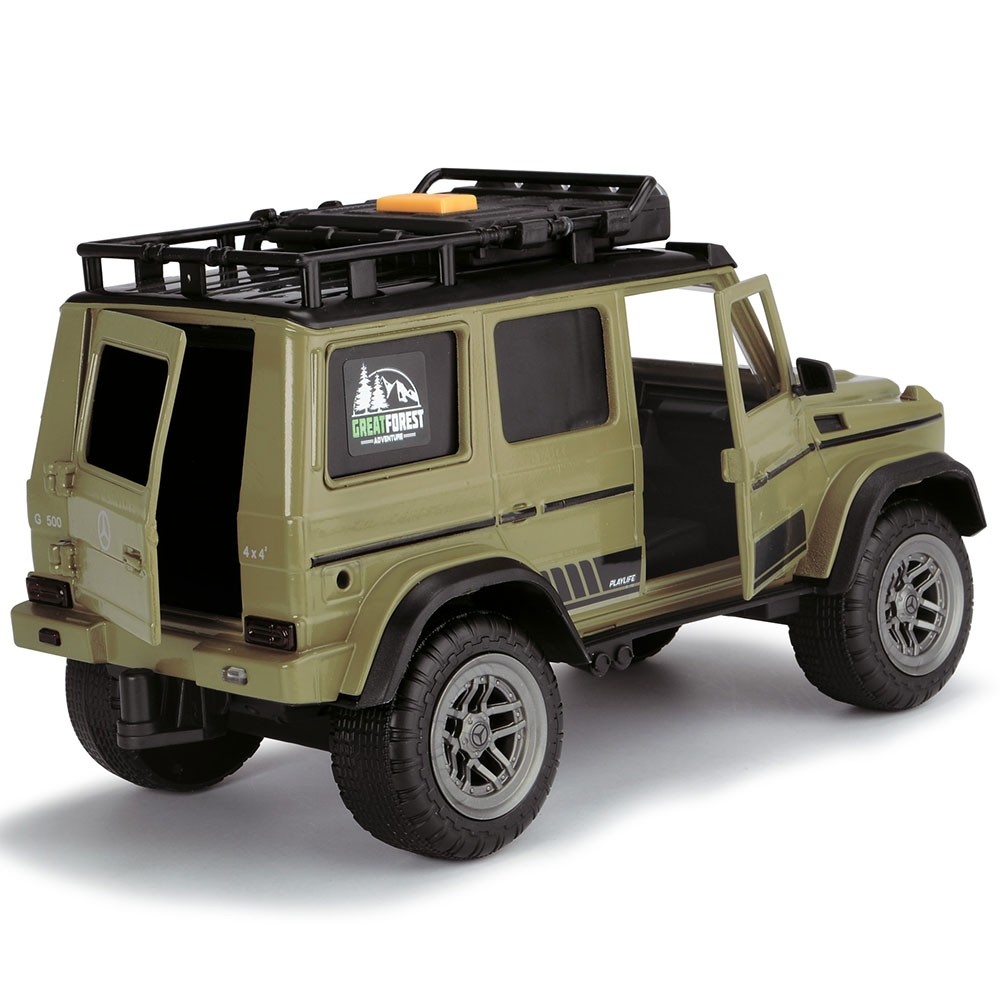 Masina Dickie Toys Playlife Ranger Set cu masina Mercedes-Benz AMG 500 4x4, figurina si accesorii image 4