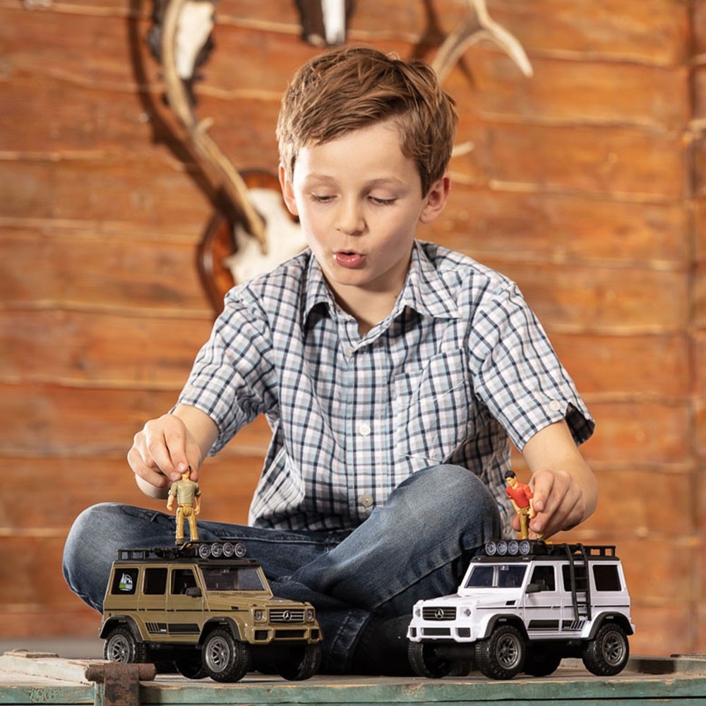 Masina Dickie Toys Playlife Ranger Set cu masina Mercedes-Benz AMG 500 4x4, figurina si accesorii image 6