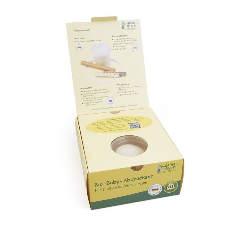 Kit mulaj organic pentru amprenta mana sau picior bebelusi Grunspecht 678-00 image 4