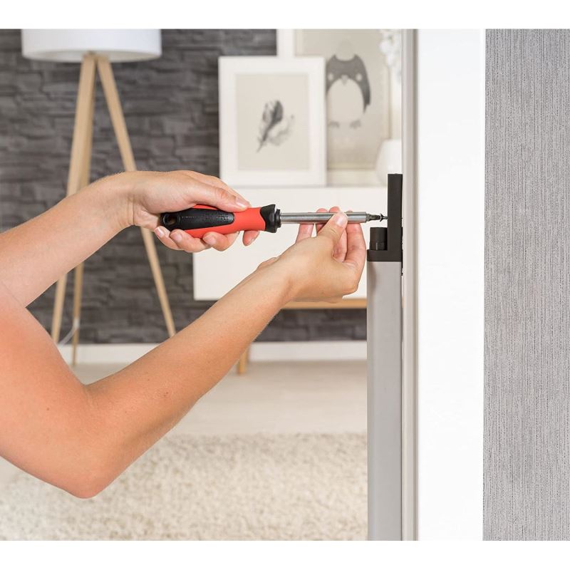 Sistem de instalare rapida EasyFix pentru porti de siguranta extensibile DesignLine, aluminiu, Reer 46051 image 4