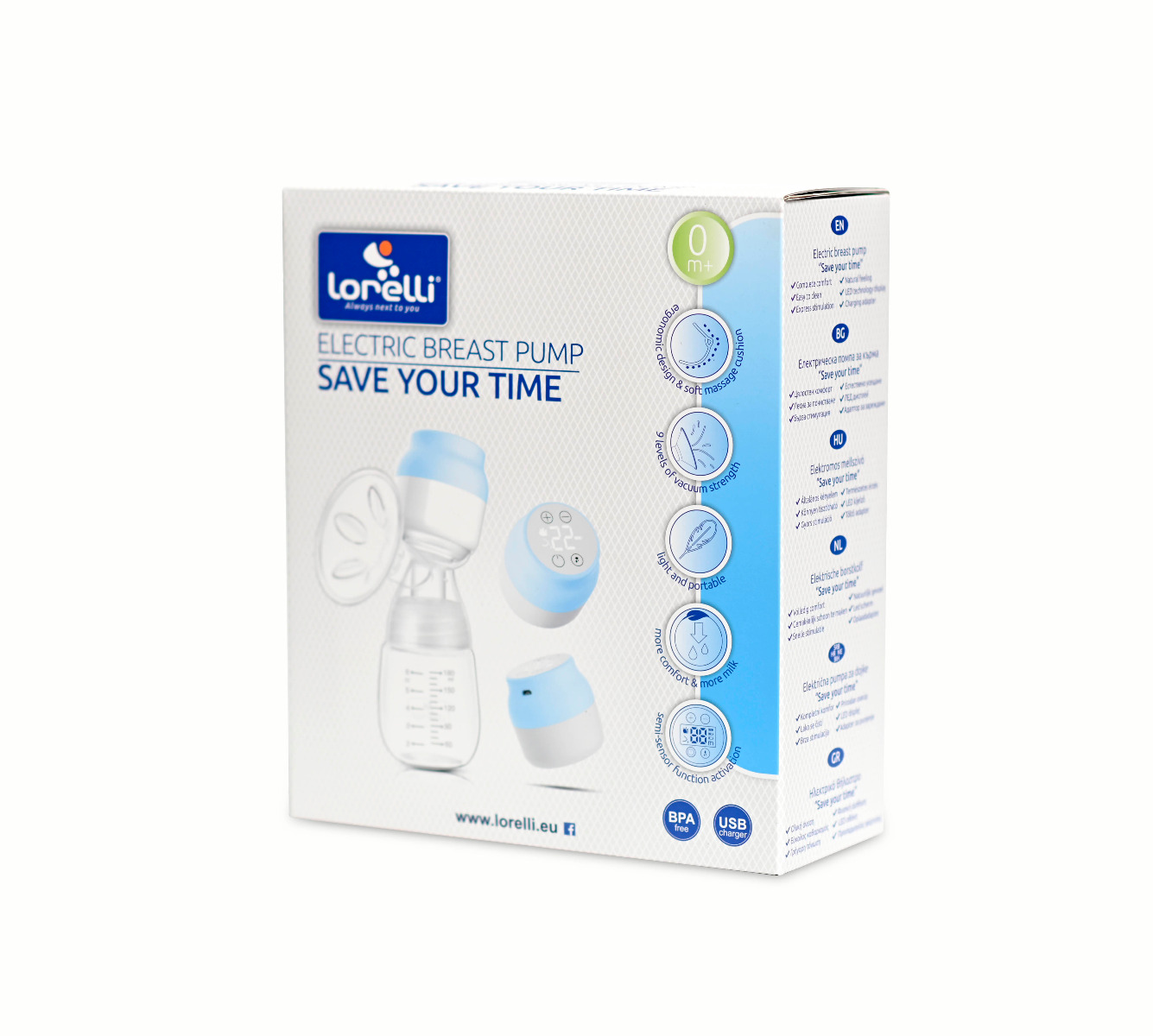 Pompa de san electrica, Save Your Time, display LED, 2 moduri de functionare, Blue image 1