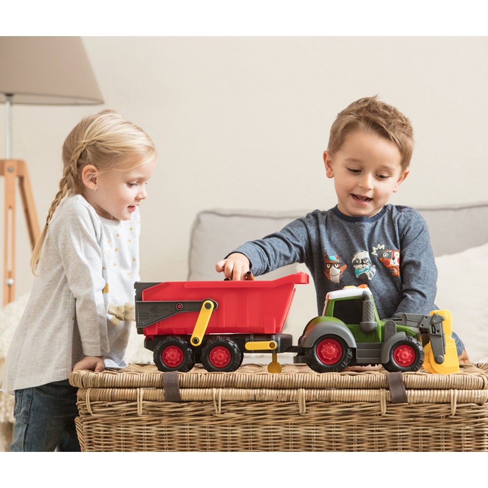 Tractor Dickie Toys Happy Farm cu remorca image 8