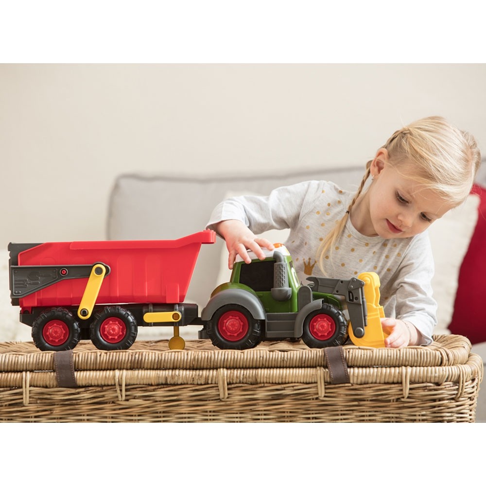 Tractor Dickie Toys Happy Farm cu remorca image 9