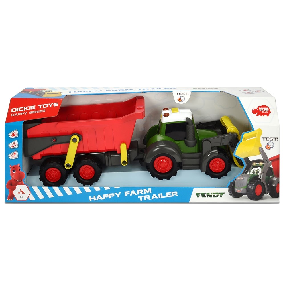 Tractor Dickie Toys Happy Farm cu remorca image 13