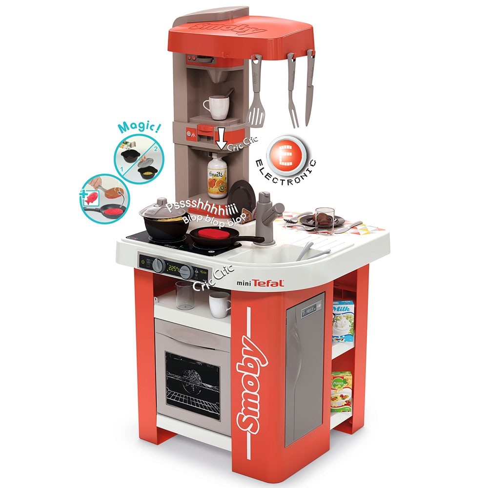 Bucatarie Smoby Mini Tefal Studio rosu