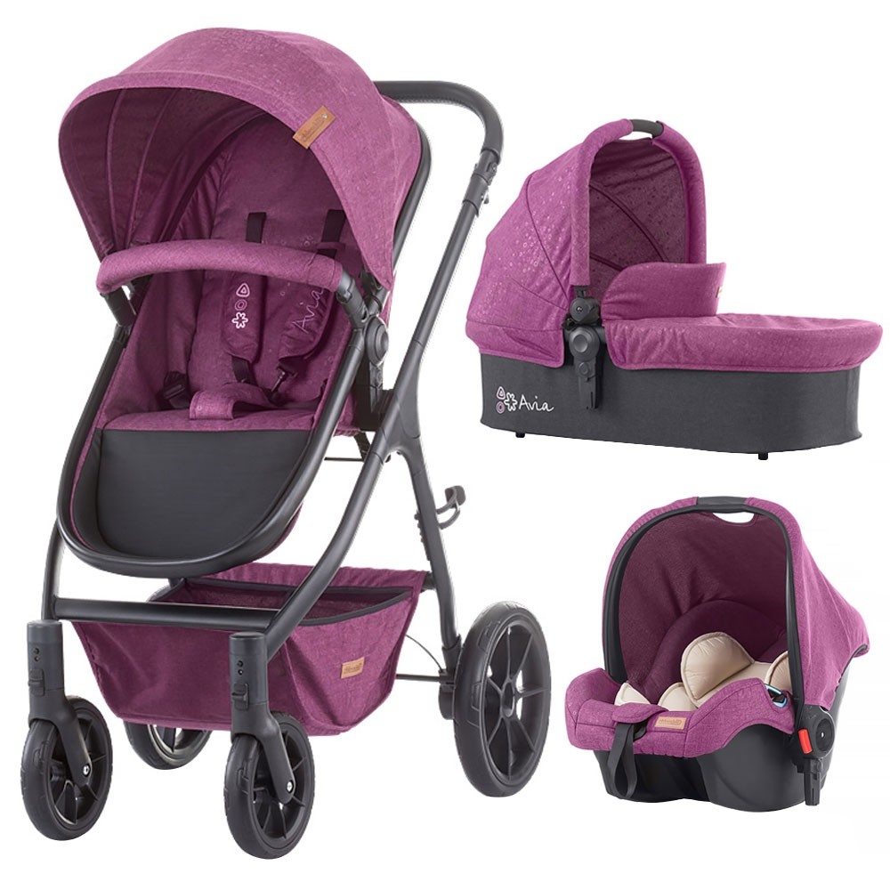 Carucior Chipolino Avia 3 in 1 orchid linen