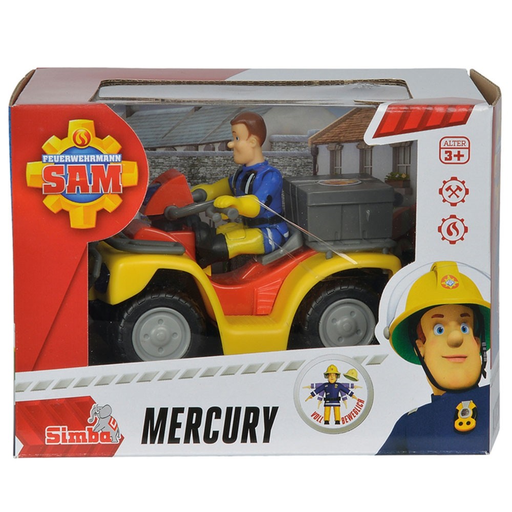 ATV Simba Fireman Sam, Sam Mercury Quad cu figurina Sam si accesorii image 1