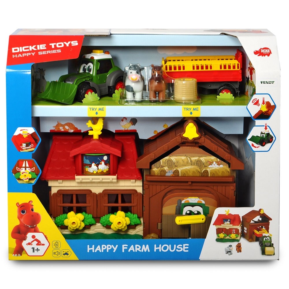 Set Dickie Toys Happy Farm House cu tractor si accesorii image 1