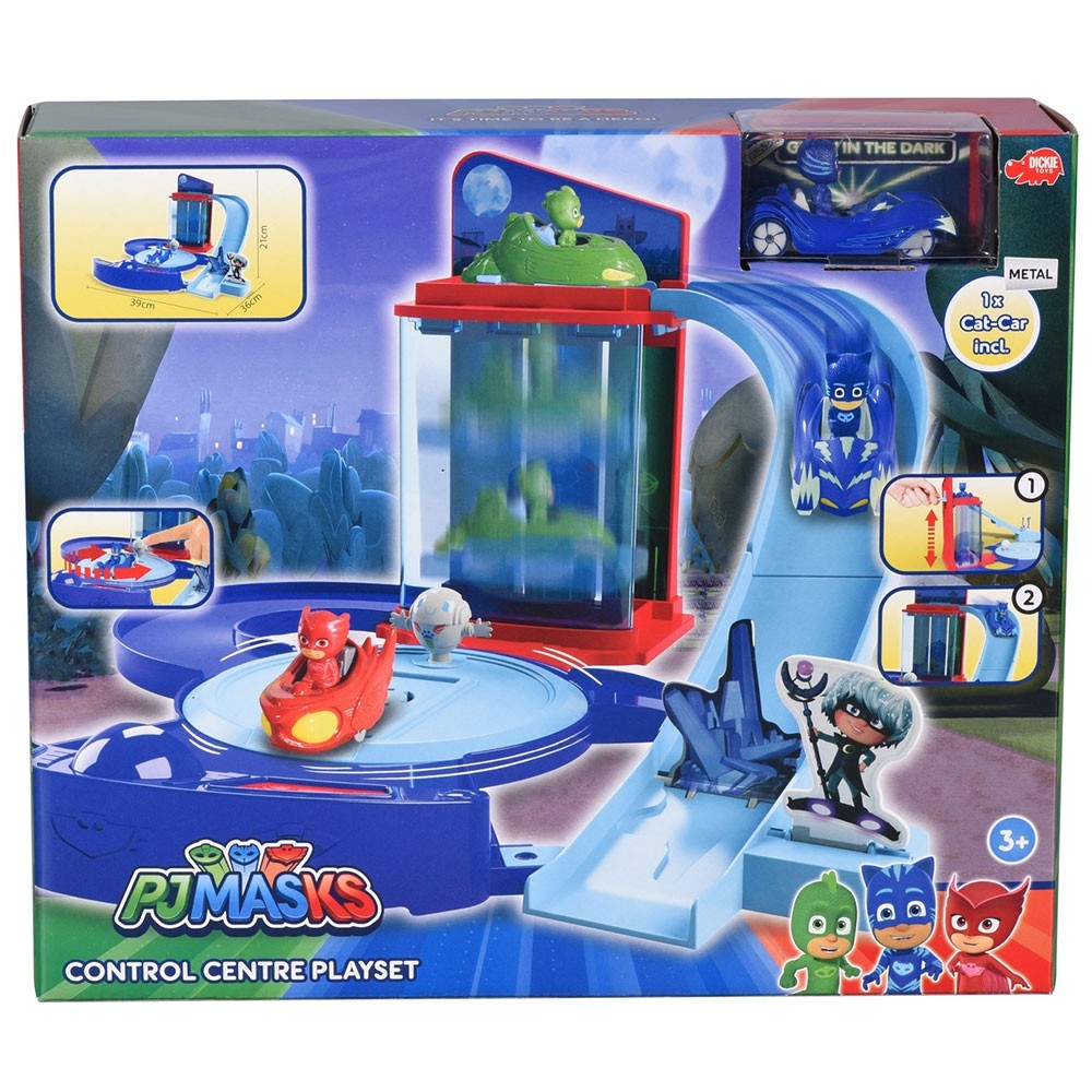 Pista de masini Dickie Toys Eroi in Pijama Control Centre cu 1 masinuta si 1 figurina image 1