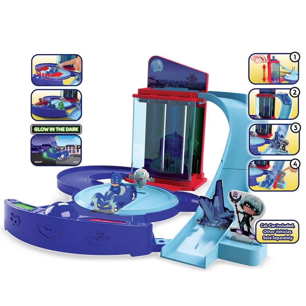Pista de masini Dickie Toys Eroi in Pijama Control Centre cu 1 masinuta si 1 figurina image 2