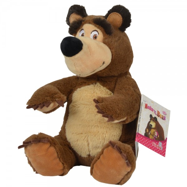 Jucarie de plus Simba Masha and the Bear, Bean Bag Bear 20 cm