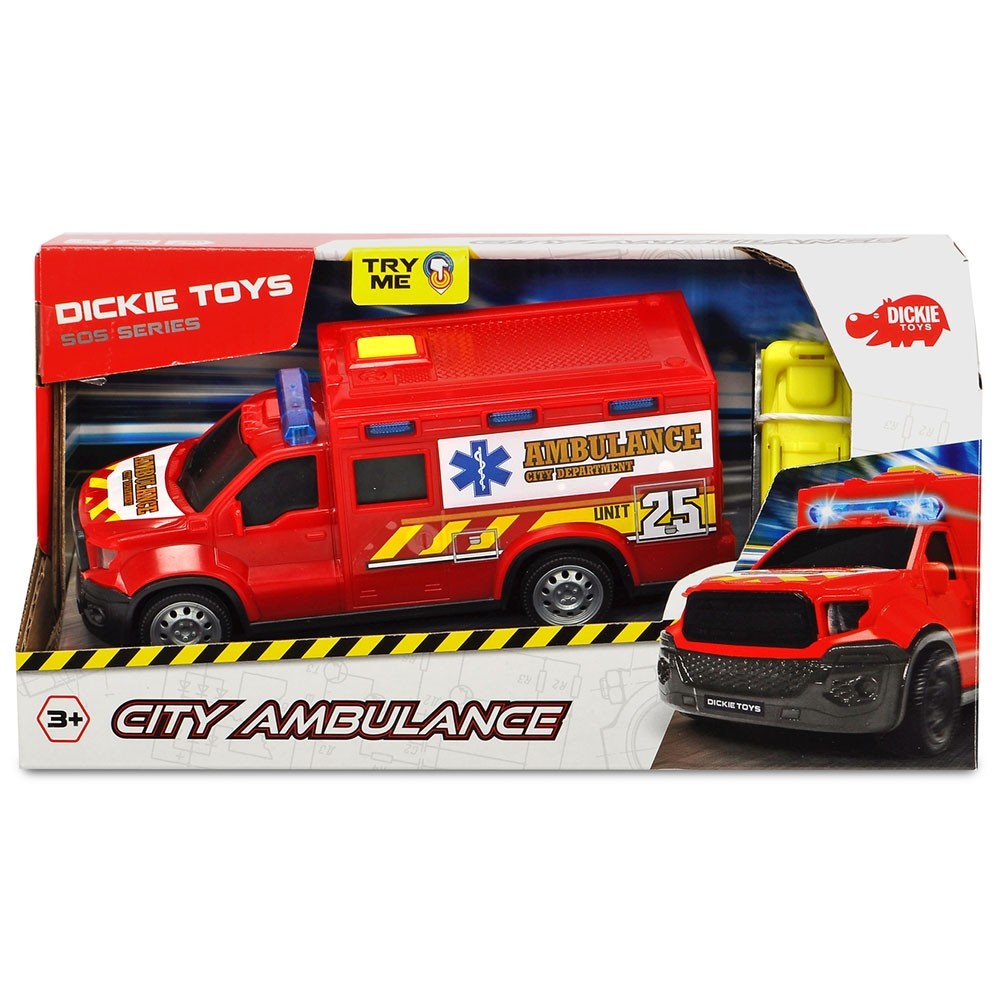 Masina ambulanta Dickie Toys City Ambulance Unit 25 cu accesorii image 1