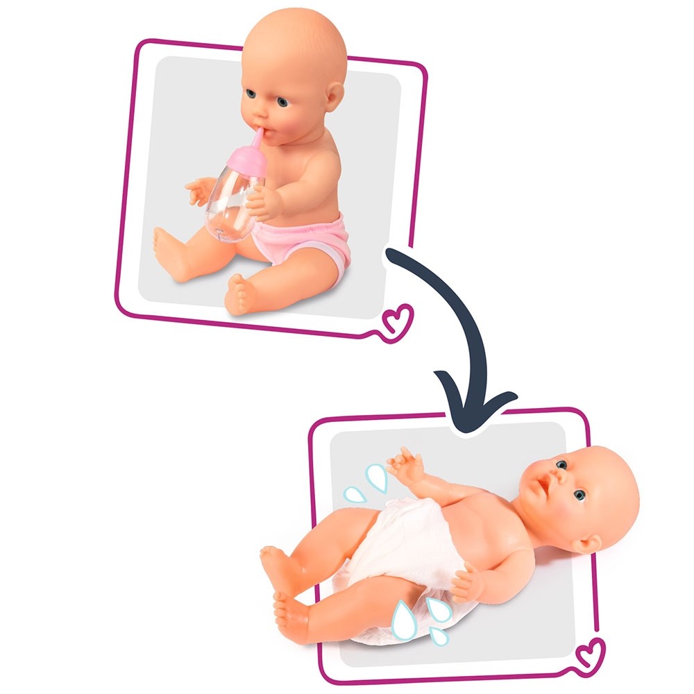 Set cadita si accesorii pentru papusi Smoby Baby Nurse Nursery mov image 2