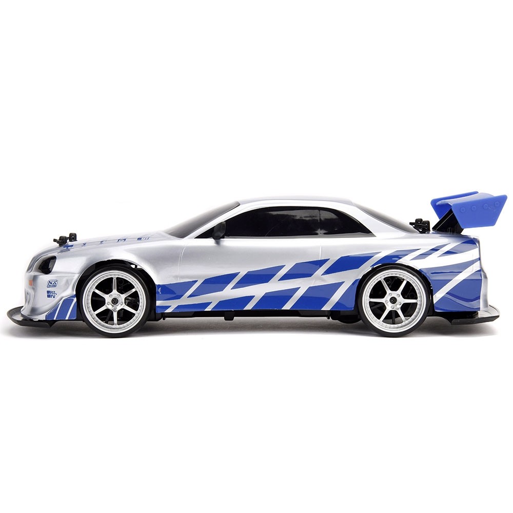 Masina Jada Toys Fast and Furious Nissan Skyline GTR Drift cu anvelope si telecomanda image 3