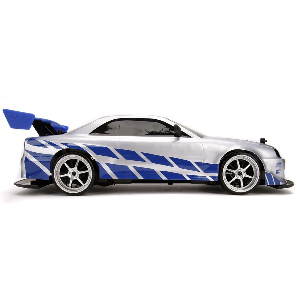 Masina Jada Toys Fast and Furious Nissan Skyline GTR Drift cu anvelope si telecomanda image 5