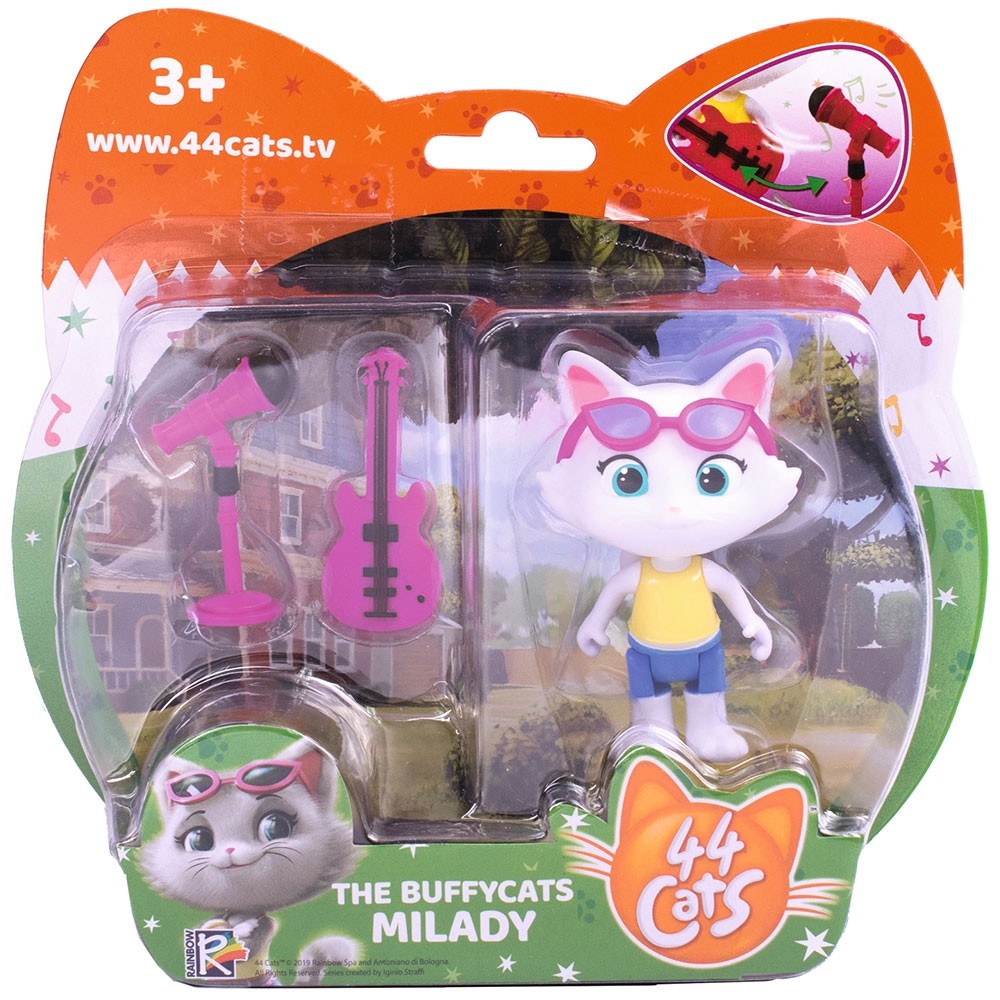 Figurina Smoby 44 Cats Milady 7,7 cm cu microfon si chitara bass image 1