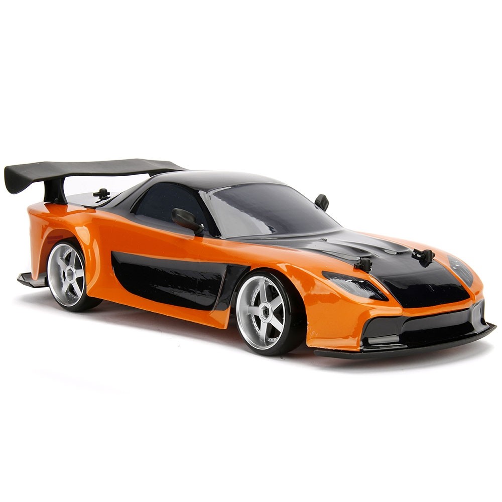 Masina Jada Toys Fast and Furious Mazda RX-7 Drift cu anvelope si telecomanda image 6