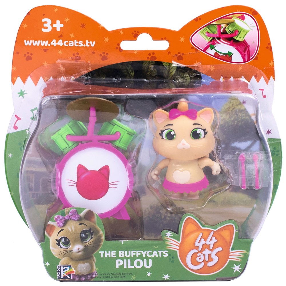 Figurina Smoby 44 Cats Pilou 7,7 cm cu tobe image 1