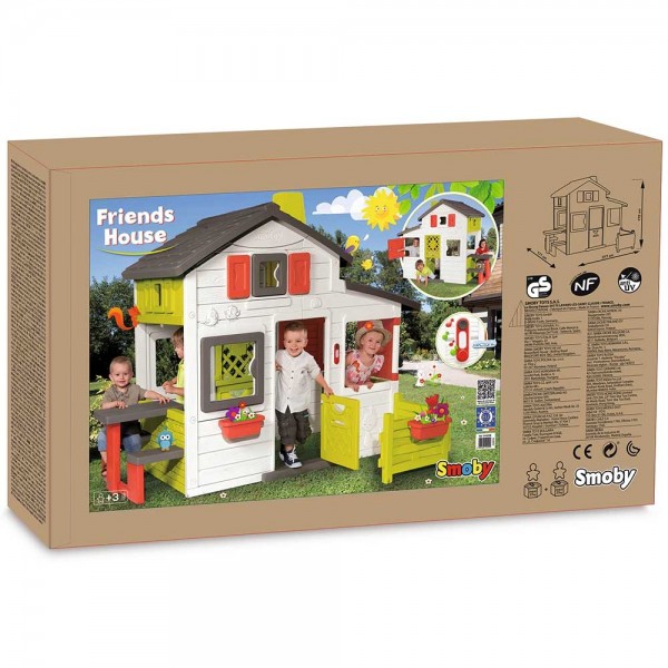 Casuta pentru copii Smoby Friends Playhouse cu gradina image 7