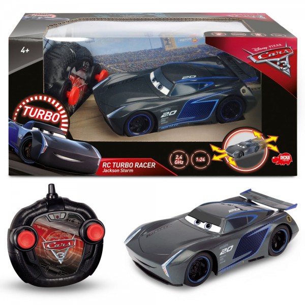 Masina Dickie Toys Cars 3 Turbo Racer Jackson Storm cu telecomanda image 2