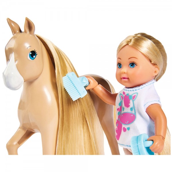 Papusa Simba Evi Love 12 cm Holiday Horse cu calut si accesorii image 3