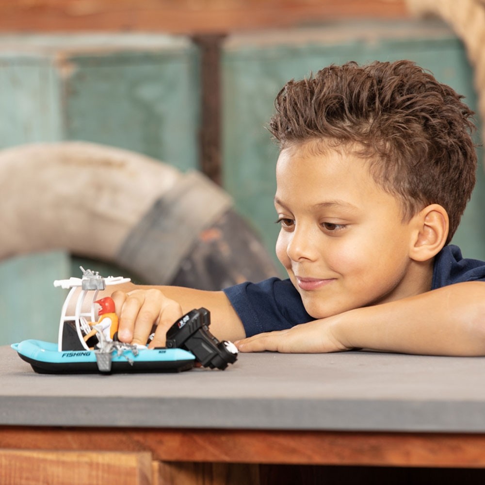 Barca de pescuit Dickie Toys Playlife cu figurina si accesorii image 4