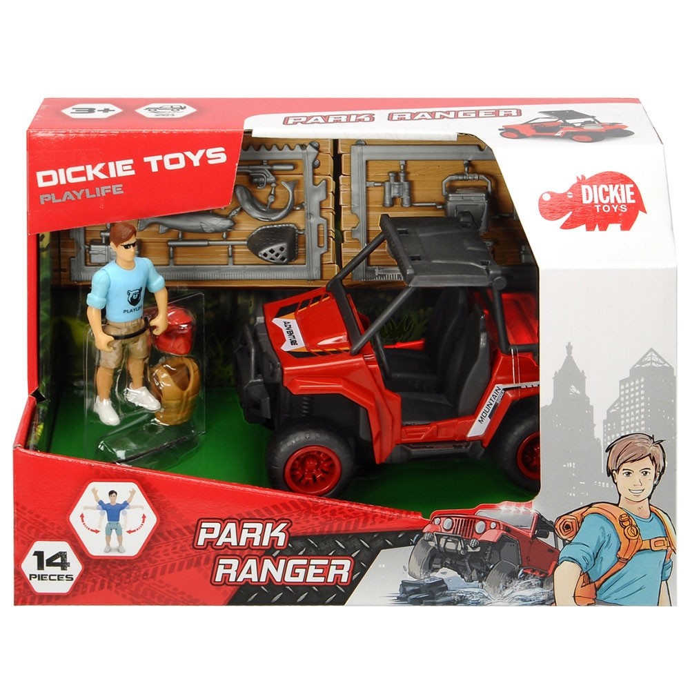 Masina Dickie Toys Playlife Park Ranger cu figurina si accesorii image 5