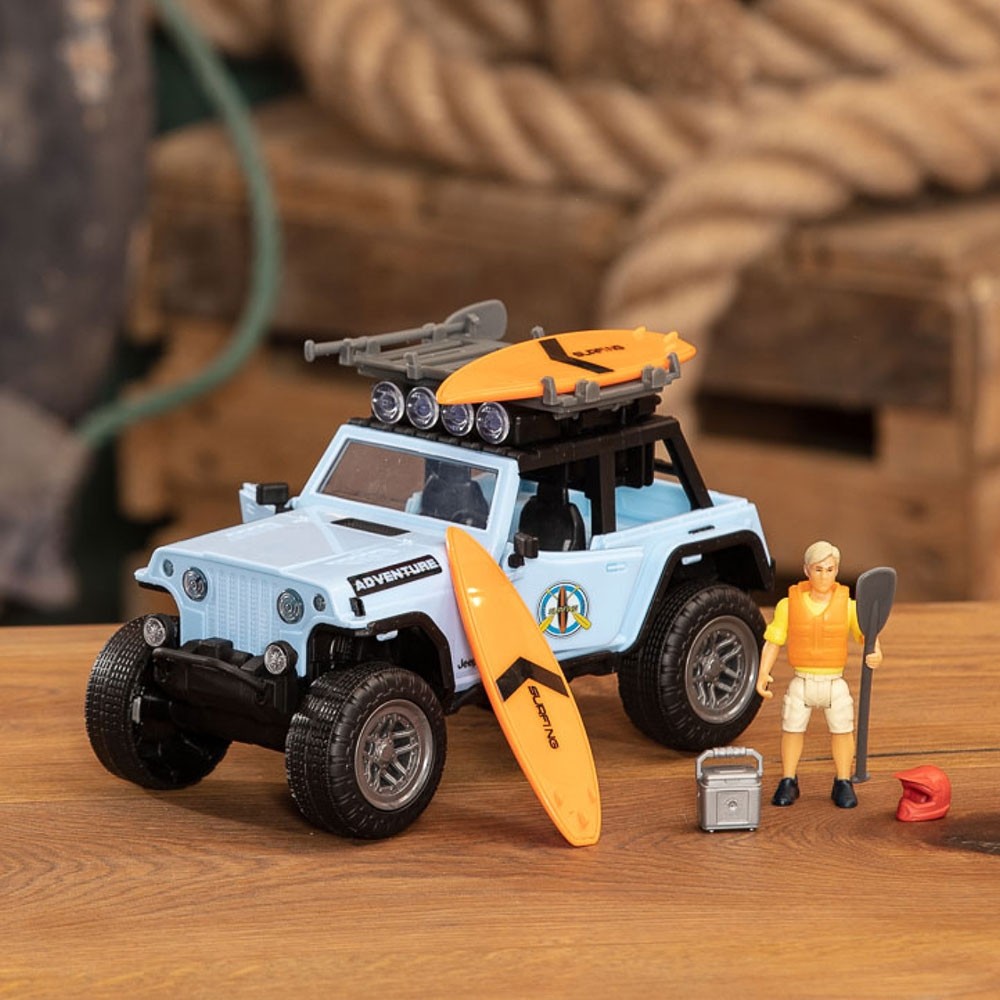 Masina Dickie Toys Playlife Surfer Set cu figurina si accesorii image 6