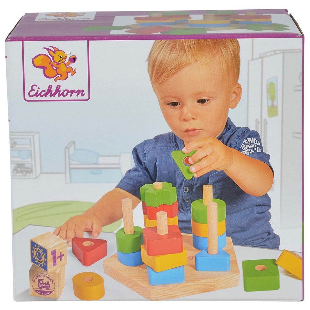 Jucarie din lemn Eichhorn Stacking Toy image 2