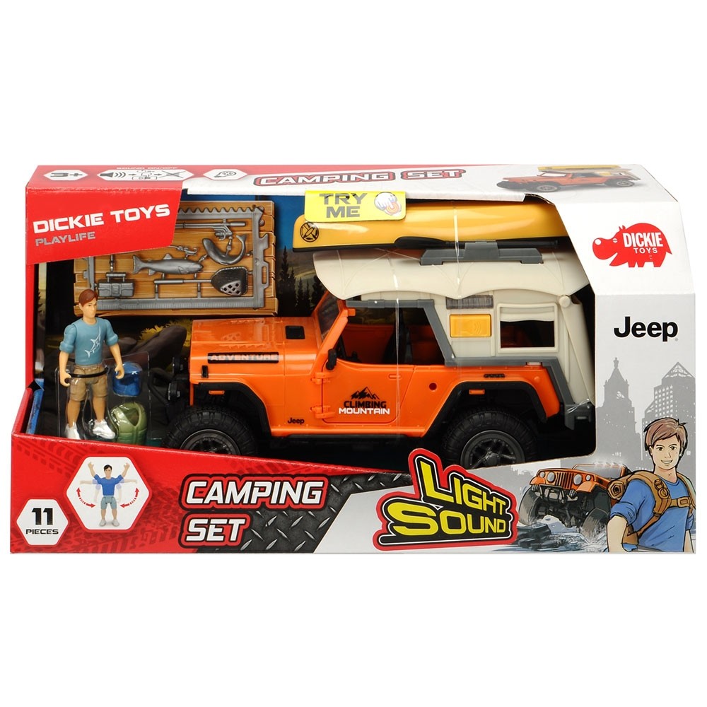 Masina Dickie Toys Playlife Camping Set cu figurina si accesorii image 6