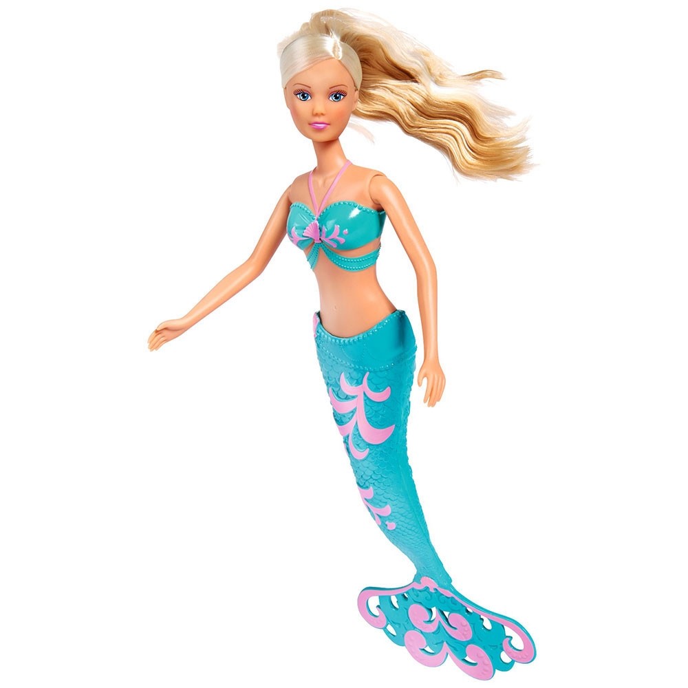 Set Simba Steffi Love Mermaid Friends papusa 29 cm, papusa 12 cm, delfin si accesorii image 1