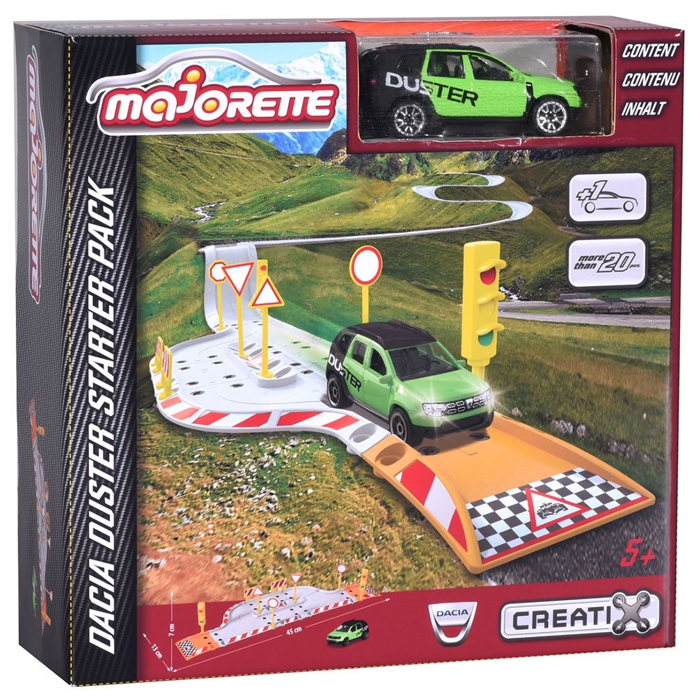 Pista de masini Majorette Creatix Street Set cu 1 Masinuta Dacia Duster image 1