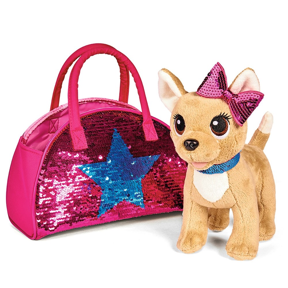 Jucarie de plus Simba Catel Chi Chi Love Swap fashion 20 cm cu geanta