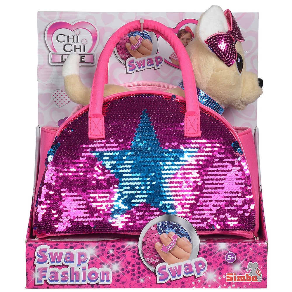 Jucarie de plus Simba Catel Chi Chi Love Swap fashion 20 cm cu geanta image 6