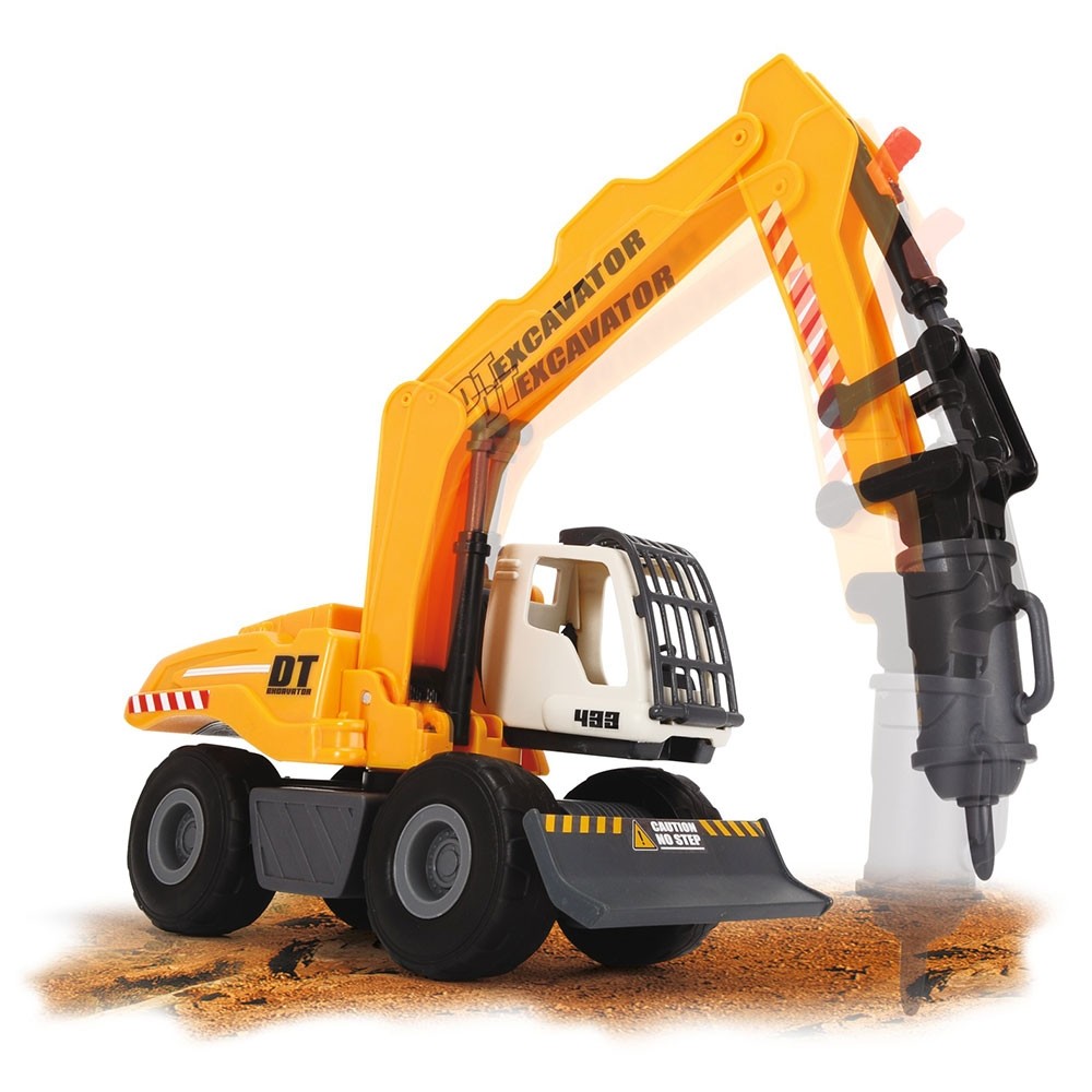 Excavator Dickie Toys DT 433 cu accesorii image 4