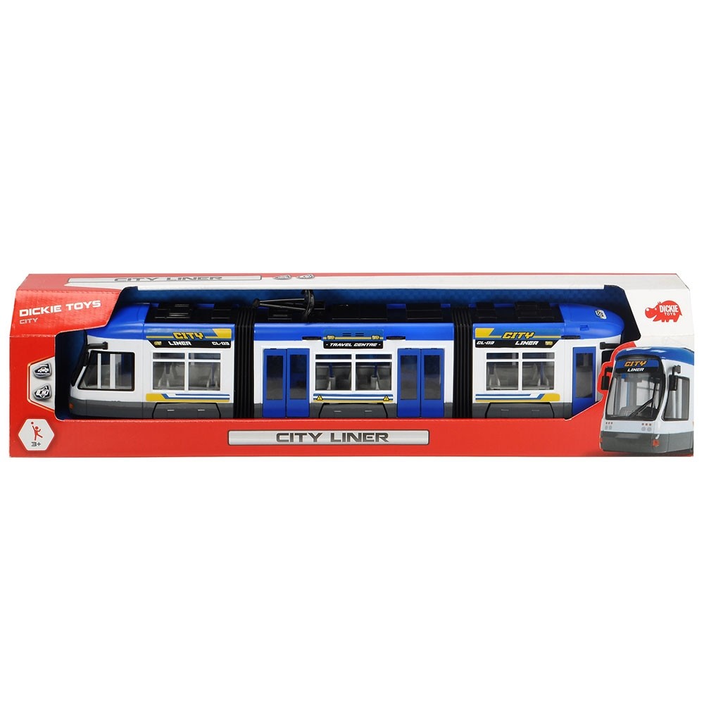 Tramvai Dickie Toys City Liner albastru image 1