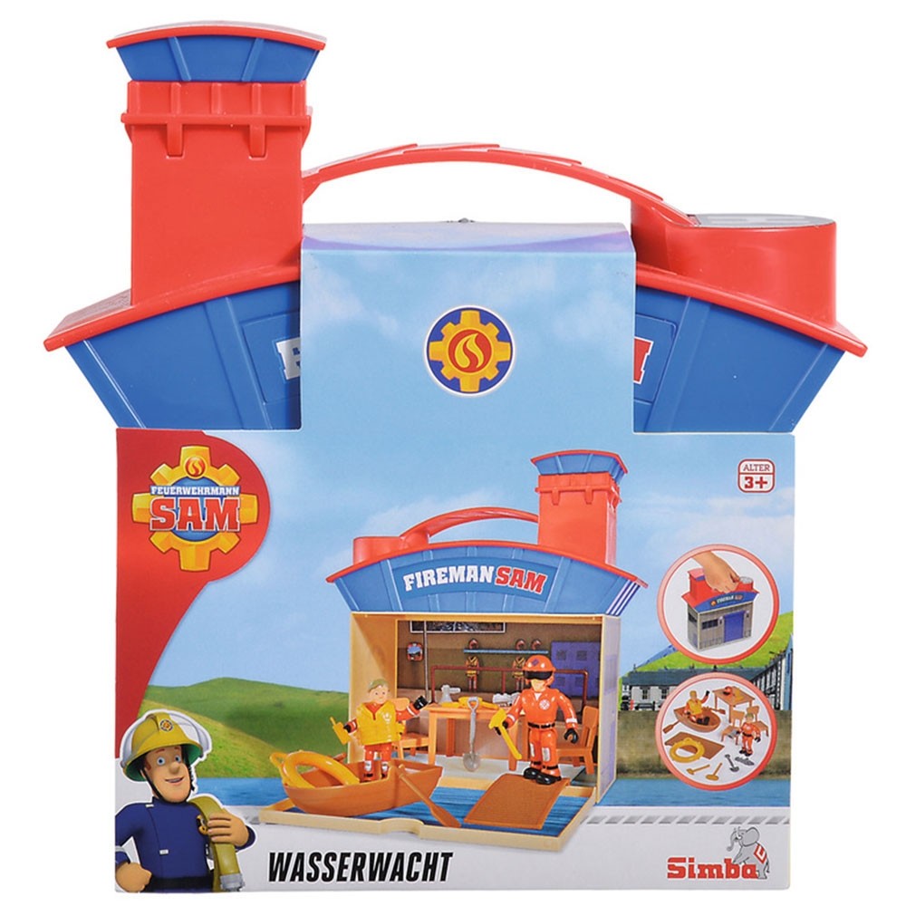 Jucarie Simba Statie salvamar Ocean Rescue Fireman Sam Wasserwacht cu 2 figurine si accesorii image 2