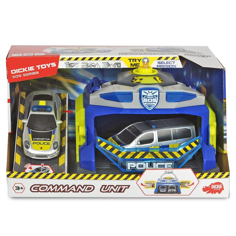 Pista de masini Dickie Toys Command Unit cu 2 masini image 1