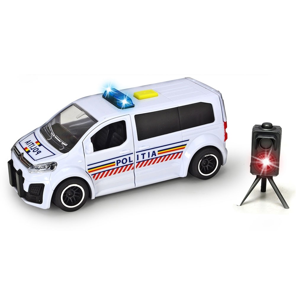 Masina de politie Dickie Toys Citroen SpaceTourer cu radar de viteza