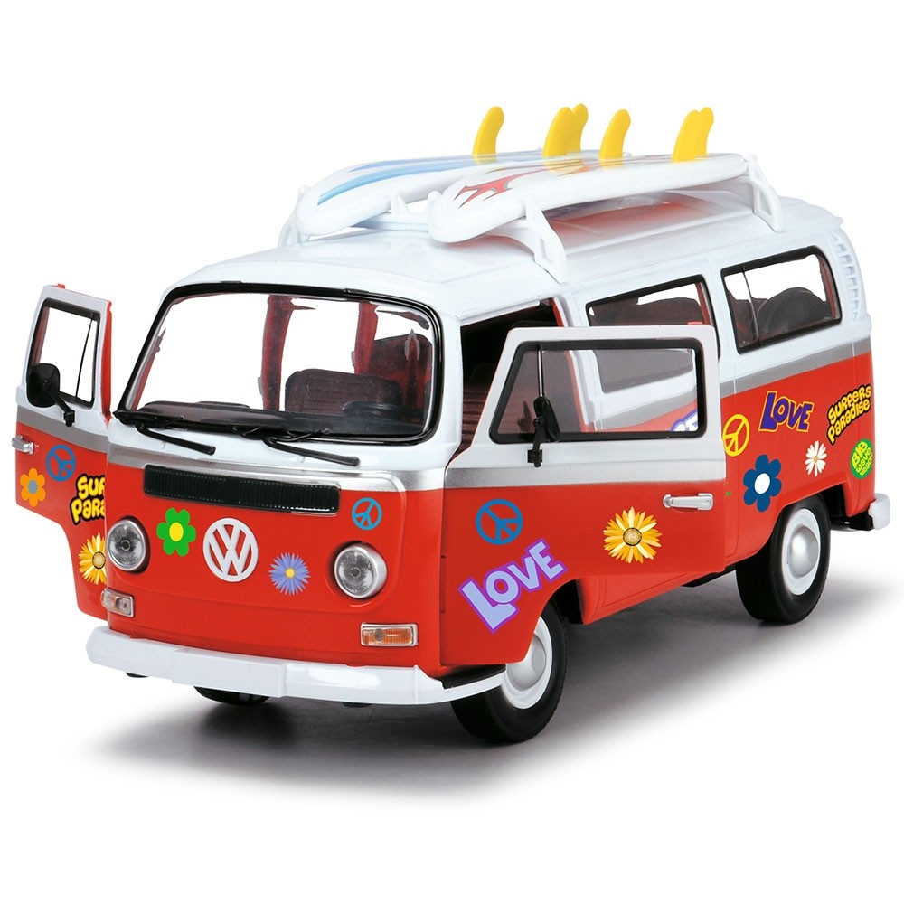 Masina Dickie Toys Volkswagen Surfer Van cu accesorii