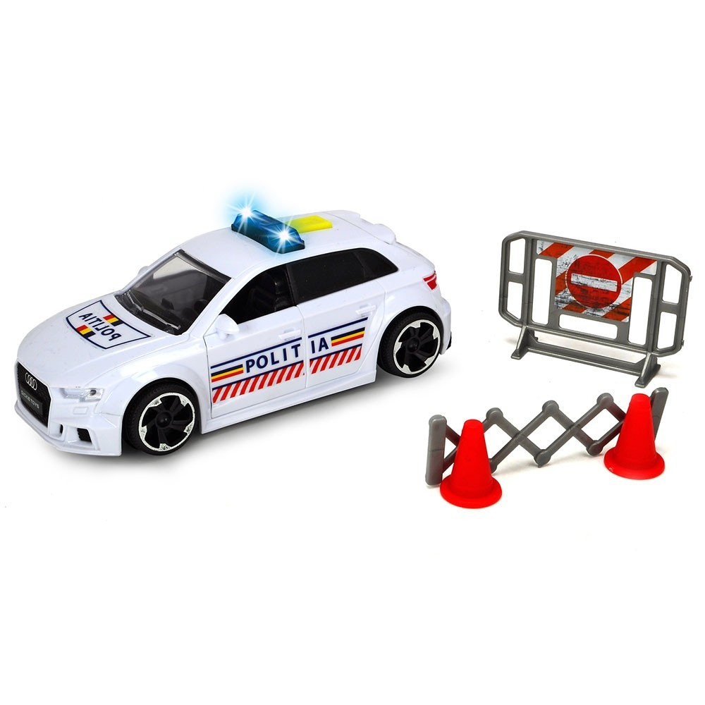 Masina de politie Dickie Toys Audi RS3 cu accesorii