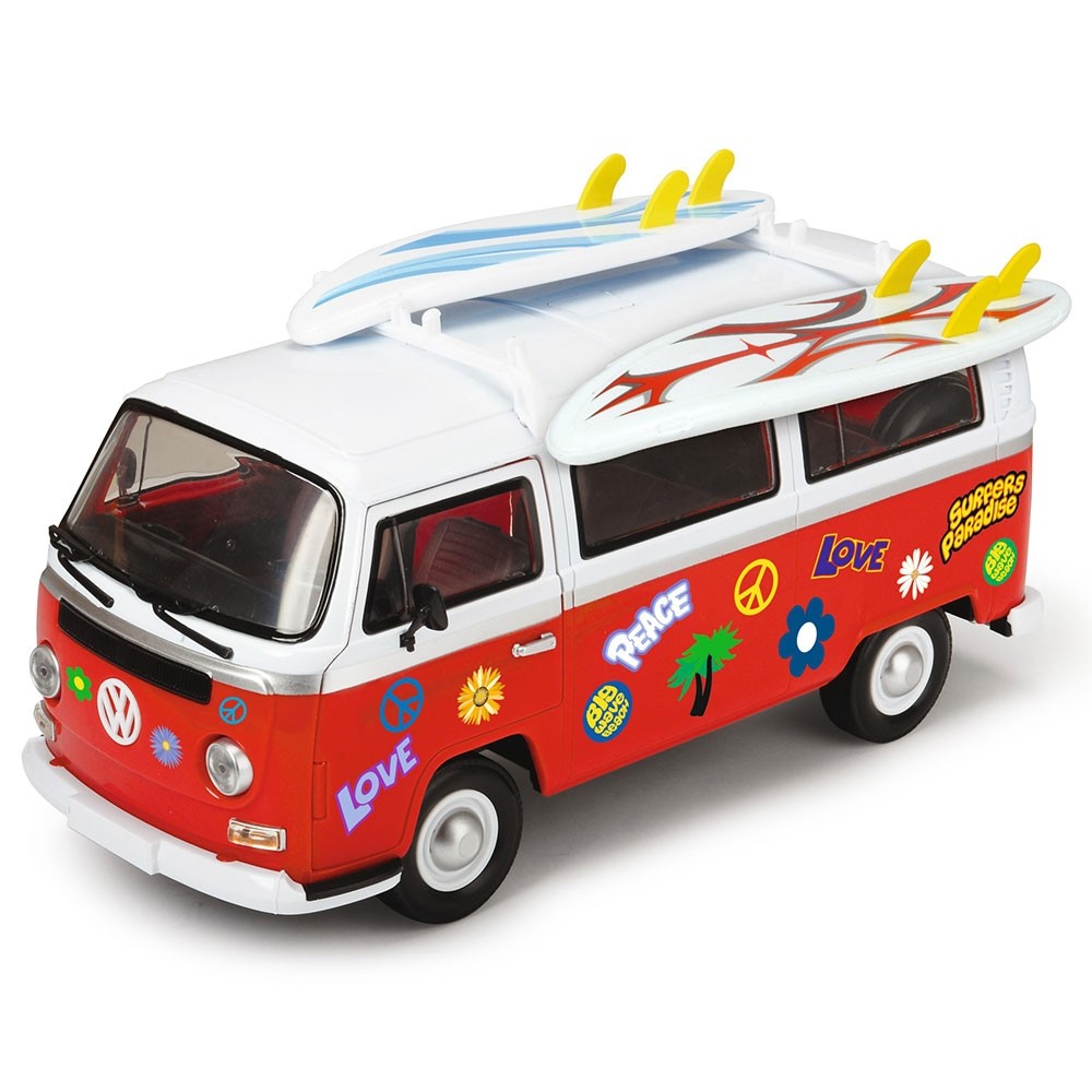 Masina Dickie Toys Volkswagen Surfer Van cu accesorii image 4