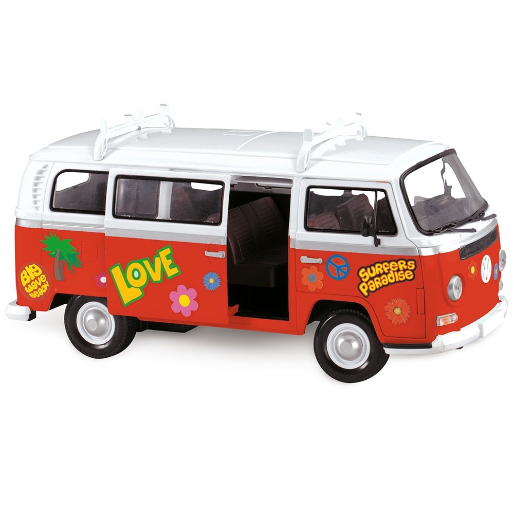 Masina Dickie Toys Volkswagen Surfer Van cu accesorii image 5