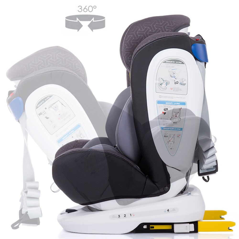 Scaun auto Chipolino Tourneo 0-36 kg graphite cu sistem Isofix image 4