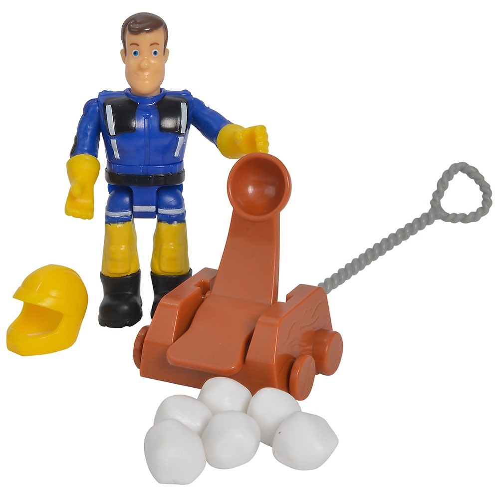 ATV Simba Fireman Sam, Sam Mercury Snow Quad cu lama de zapada, figurina Sam si accesorii image 1