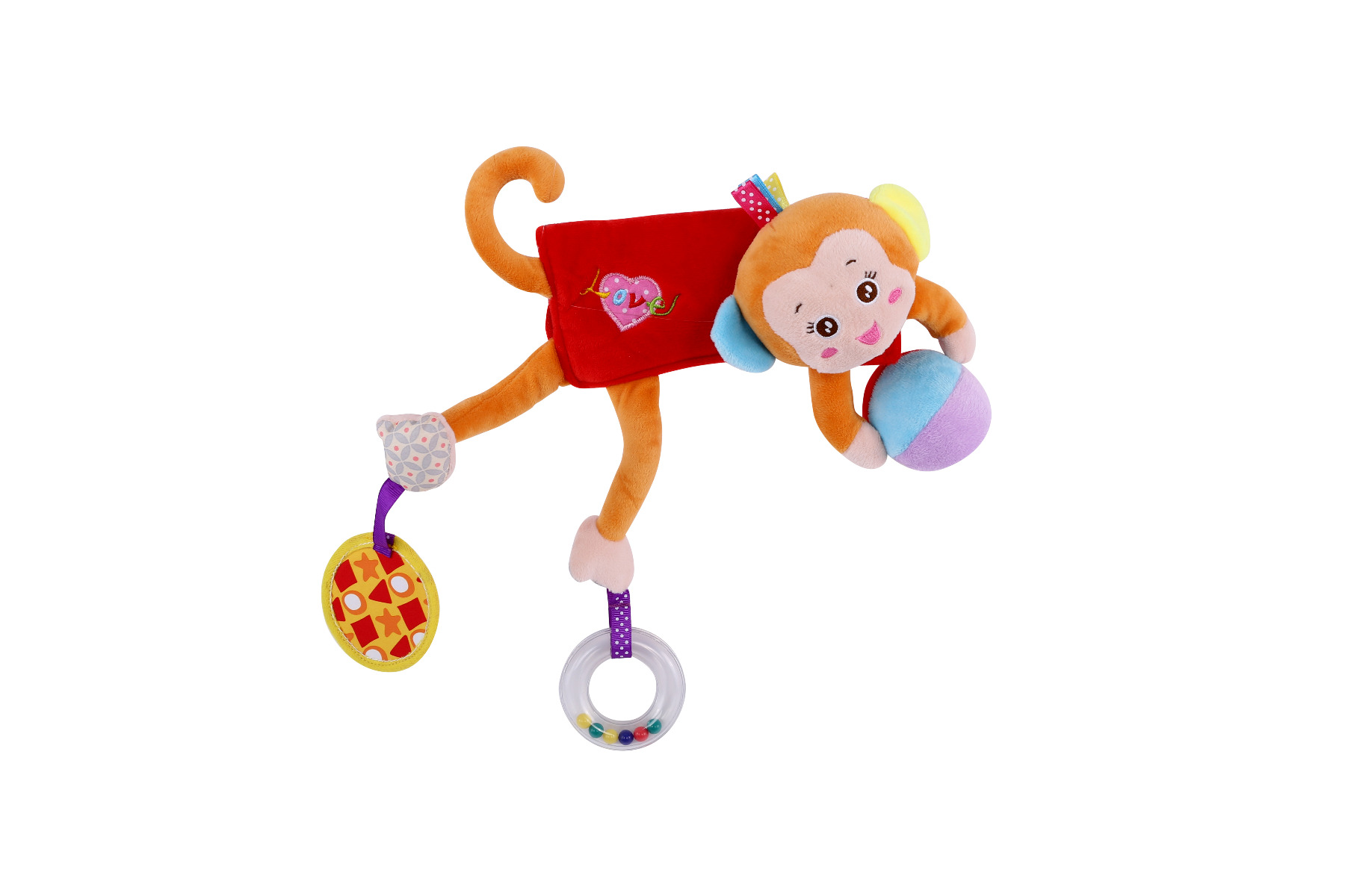 Jucarie zornaitoare din plus, Hug me Monkey, 33 cm